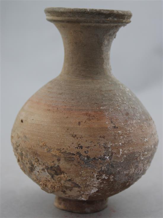 A Greek pottery vase, c.3rd century B.C., 13cm